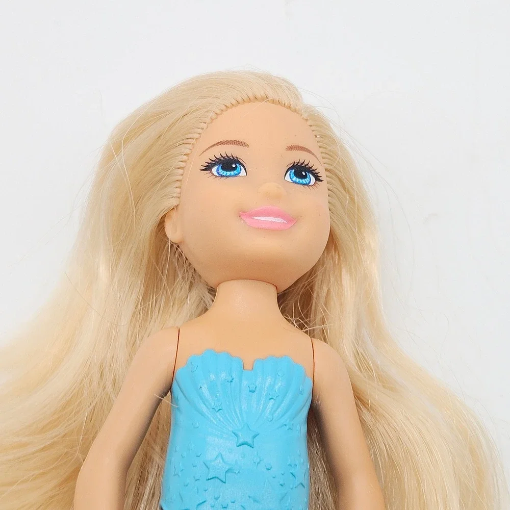 Mattel Chelsea Doll Kids 5.5in Blue Molded Star Swimsuit Blonde FJD00